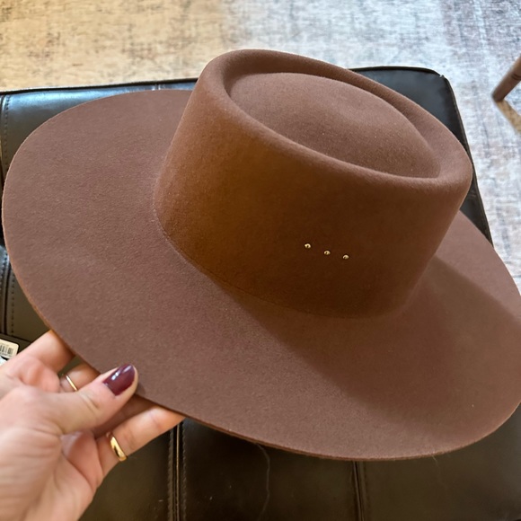 Gigi Pip Linden Boater Hat - Dark Oak with velvet band - Picture 3 of 6